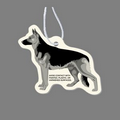 Paper Air Freshener Tag W/ Tab - German Shepherd